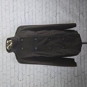 Bongo Gray Double-Breasted Fleece Jacket -  Size Large